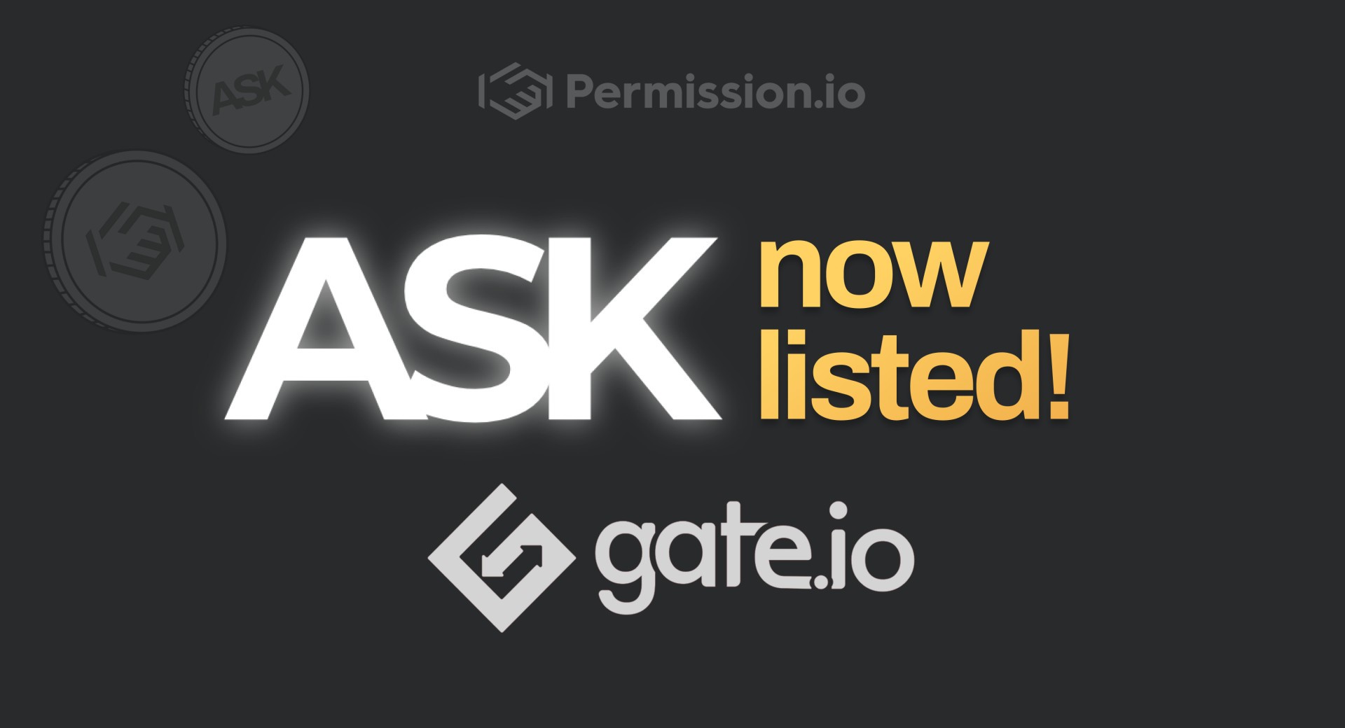 Permission.io’s ASK Coin Listed on Gate.io Exchange